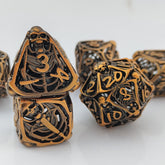 Cryptic Relics Metal Hollow Dice Set – Premium Copper, Available in Antique Gold & Antique Copper